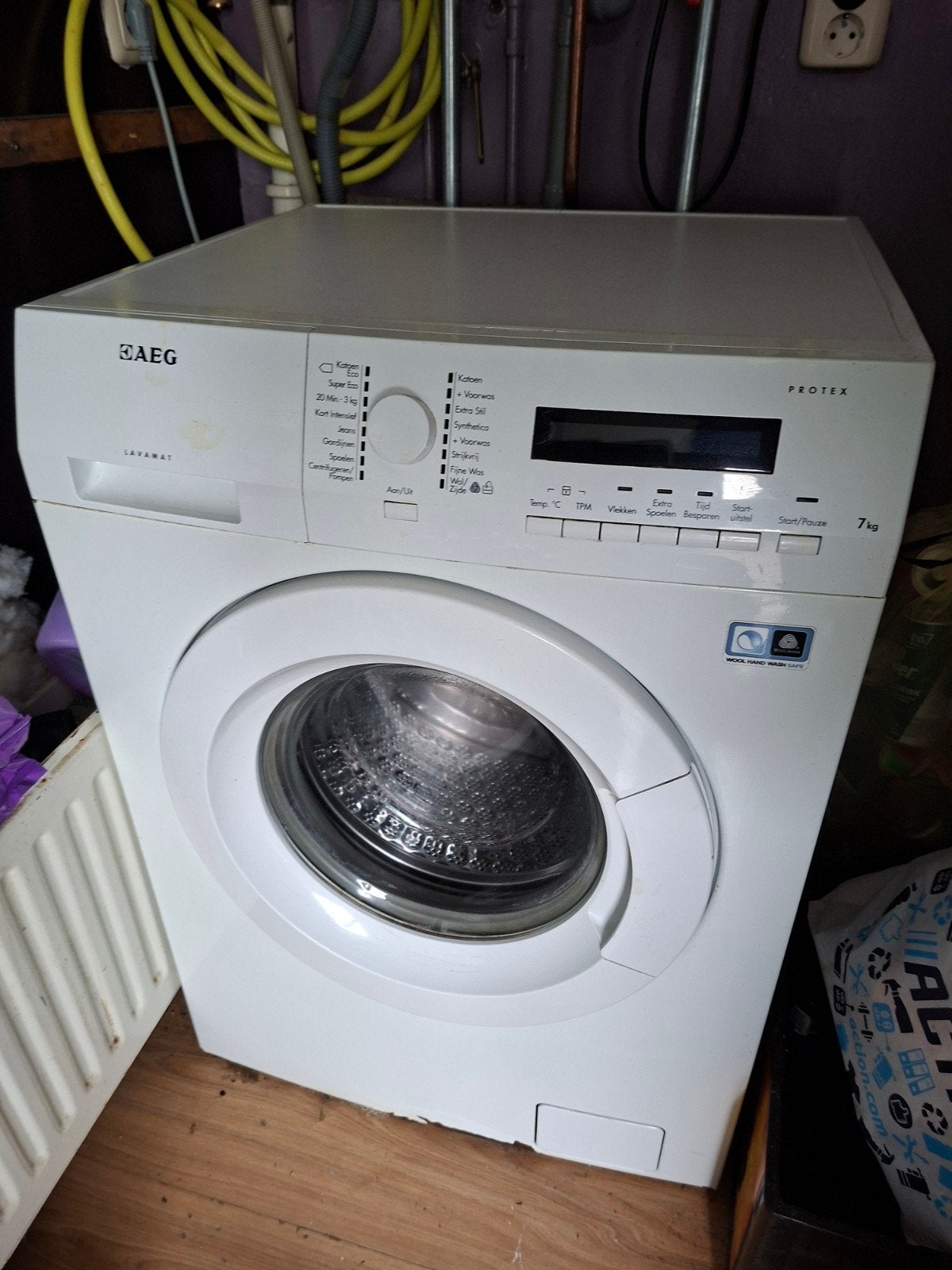 AEG Lavamat Protex 7kg Wasmachine - Gebruikt, Ophalen, Gebruikt, Voorlader, Wolwasprogramma