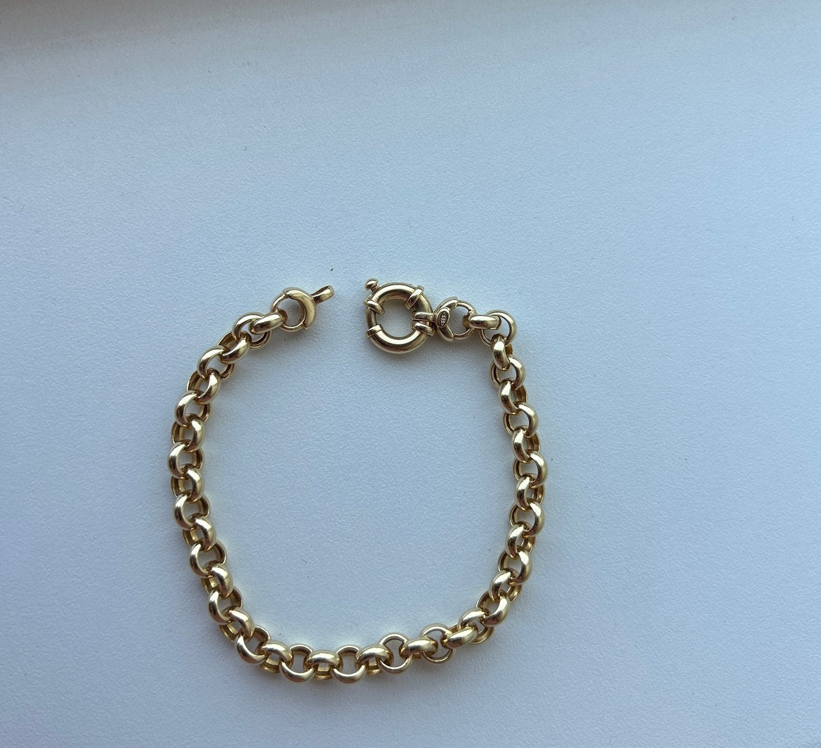 Jasseron goud armband 585 14 karaat, Sieraden, Tassen en Uiterlijk, Ophalen of Verzenden, Zo goed als nieuw, Goud, Goud