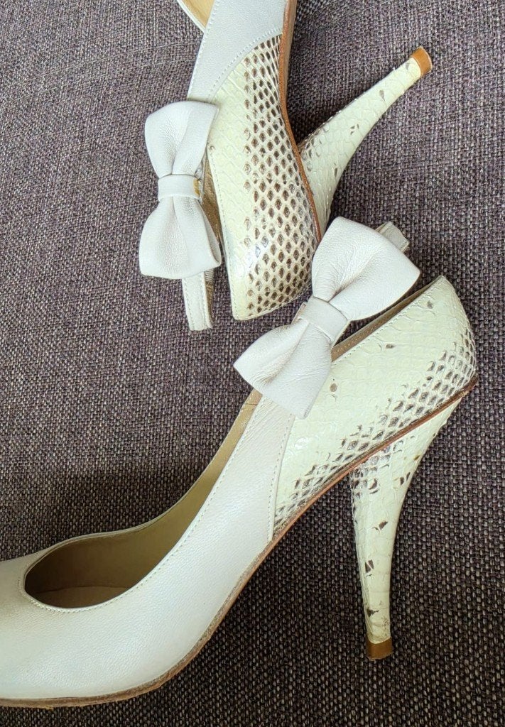 Nicky Vankets – exclusieve leren pumps maat 37,5, Nicky Vankets, Beige, Ophalen of Verzenden, Schoenen met hoge hakken