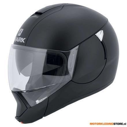 Shark Evojet Blank Mat Systeemhelm, Mat Zwart, Motoren, Ophalen of Verzenden, Nieuw met kaartje