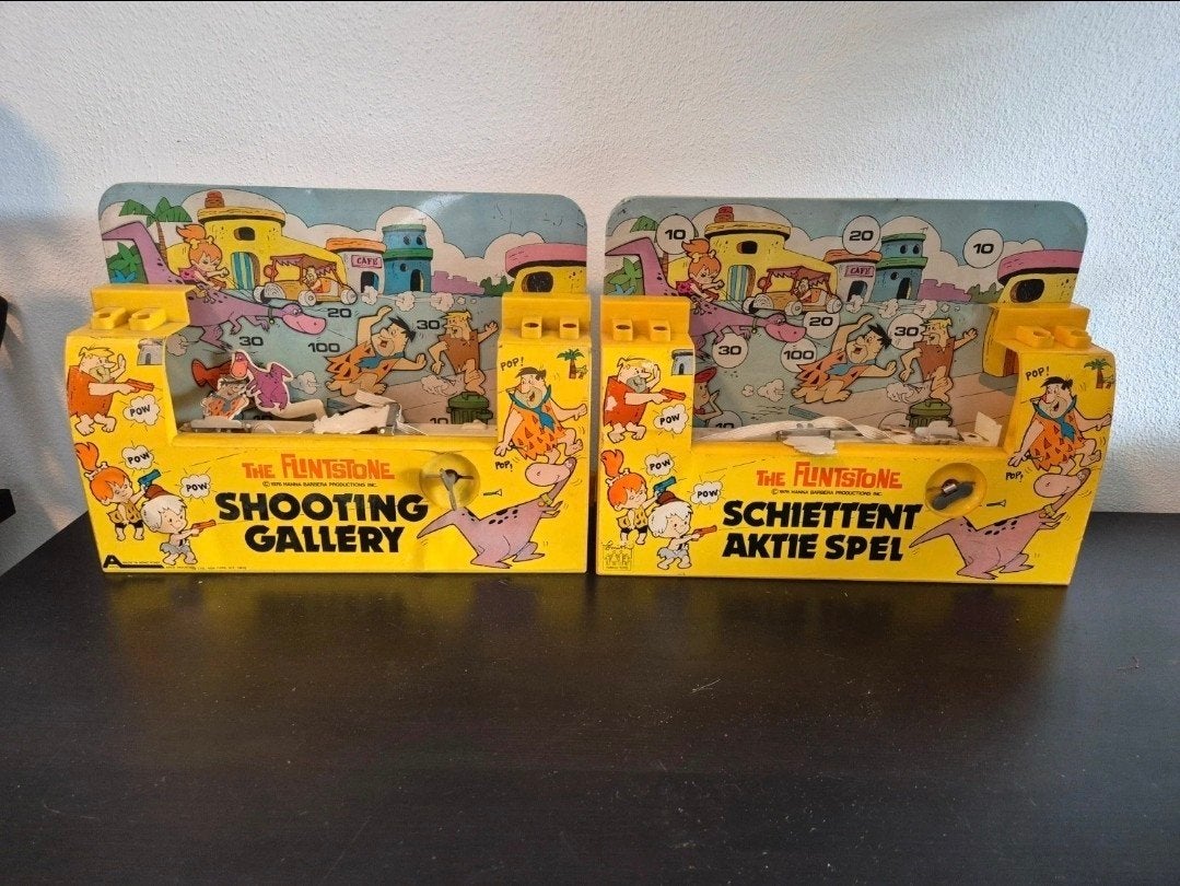 Vintage The Flintstones Schiettent Aktie Spel, Ophalen of Verzenden, Gebruikt, Jongen of Meisje