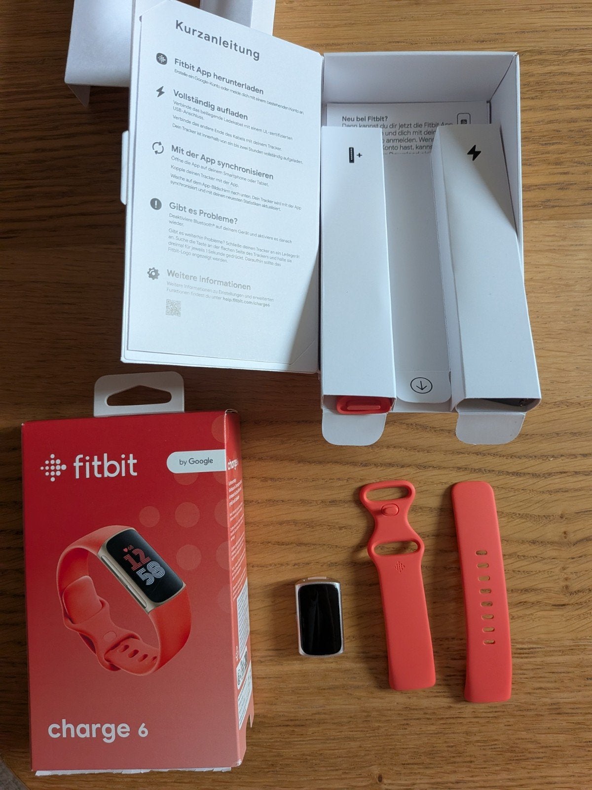 Fitbit Charge 6, Gebruikt, Oranje, Ophalen of Verzenden, Fitbit