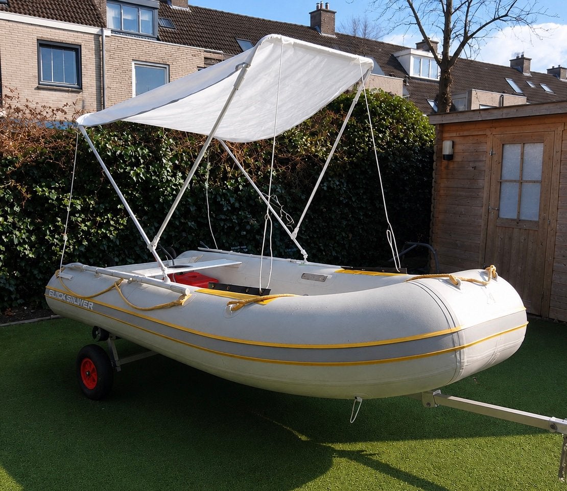 Quicksilver 340 Sport Rubberboot & Yamaha 6pk 4takt 2019 bbm, Ophalen, Gebruikt, Motor en Techniek, Motorboot