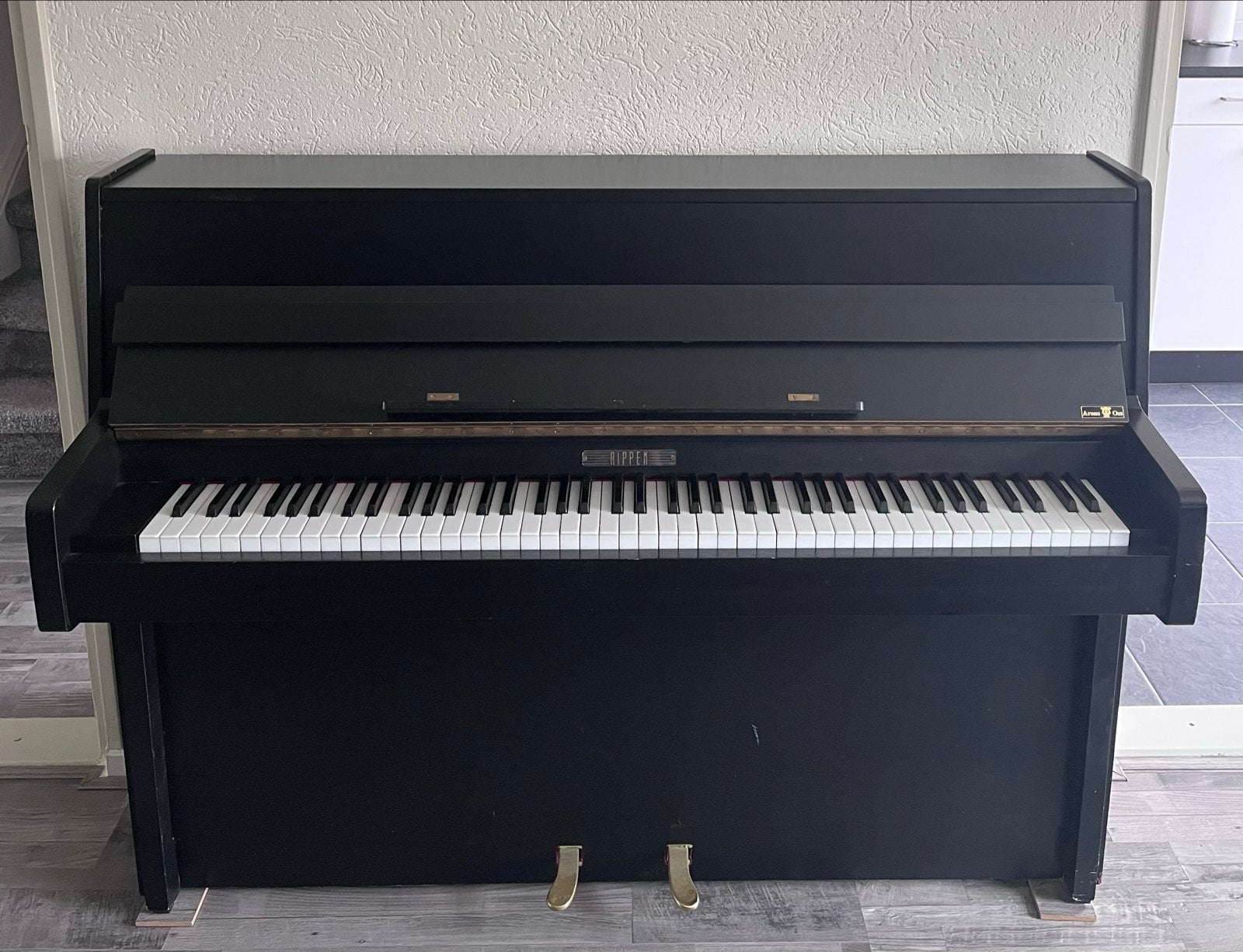Speelbaar Rippen piano, zwart - 140x108x51 cm Z.S.M. weg, Ophalen, Gebruikt, Zwart, Piano
