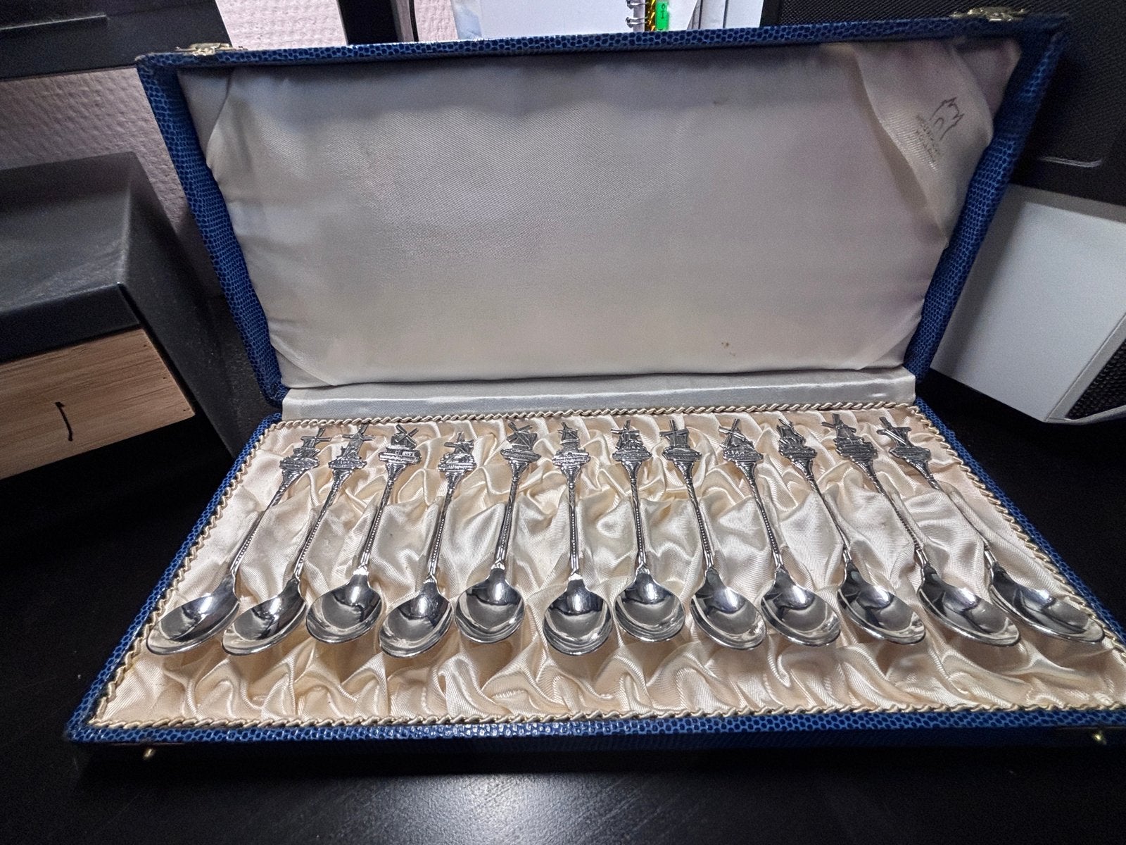 Set van 12 verzilverde theelepels Nieuwpoort Holland, Ophalen of Verzenden