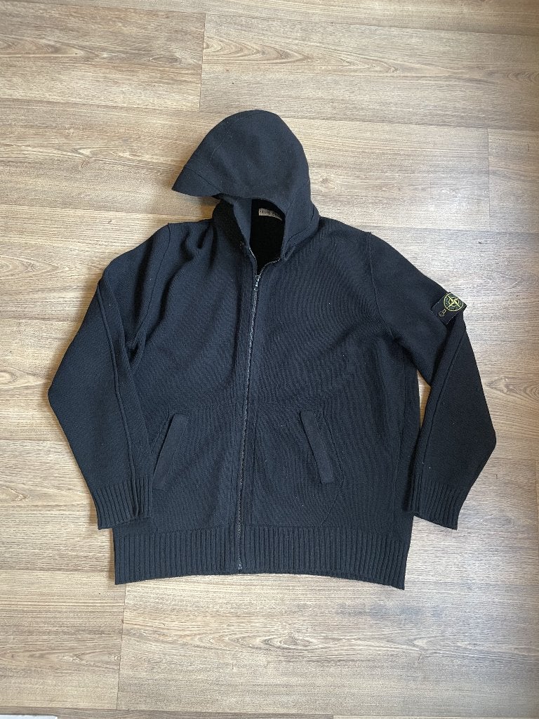 Vintage wollen Stone Island jas - maat XXXL, Zwart, Overige maten, Ophalen of Verzenden, Stone Island
