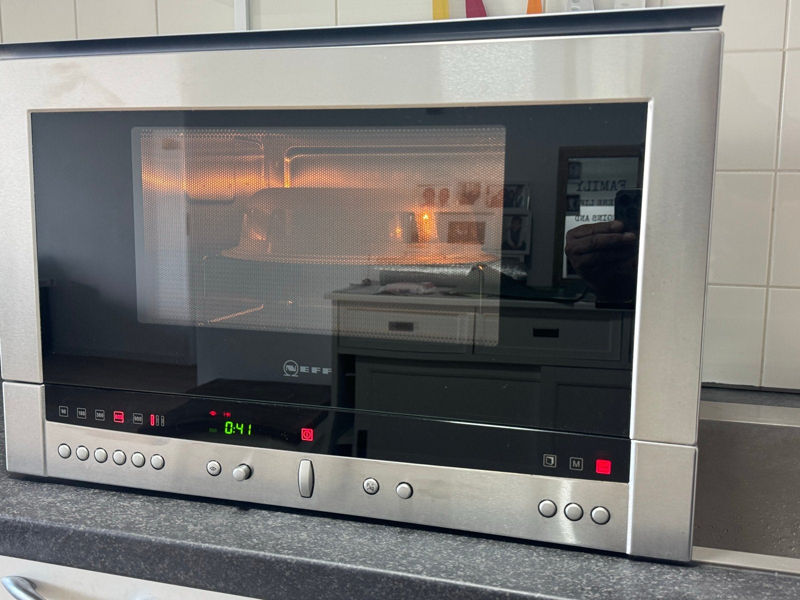 Neff magnetron - Inbouw - Zo goed als nieuw, Ophalen, Combimagnetron, 60 cm of meer, Grill
