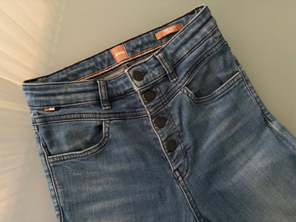 BOSS skinny high-waist spijkerbroek 25 voor dames, Blauw, Ophalen of Verzenden, W27 (confectie 34) of kleiner, Gedragen