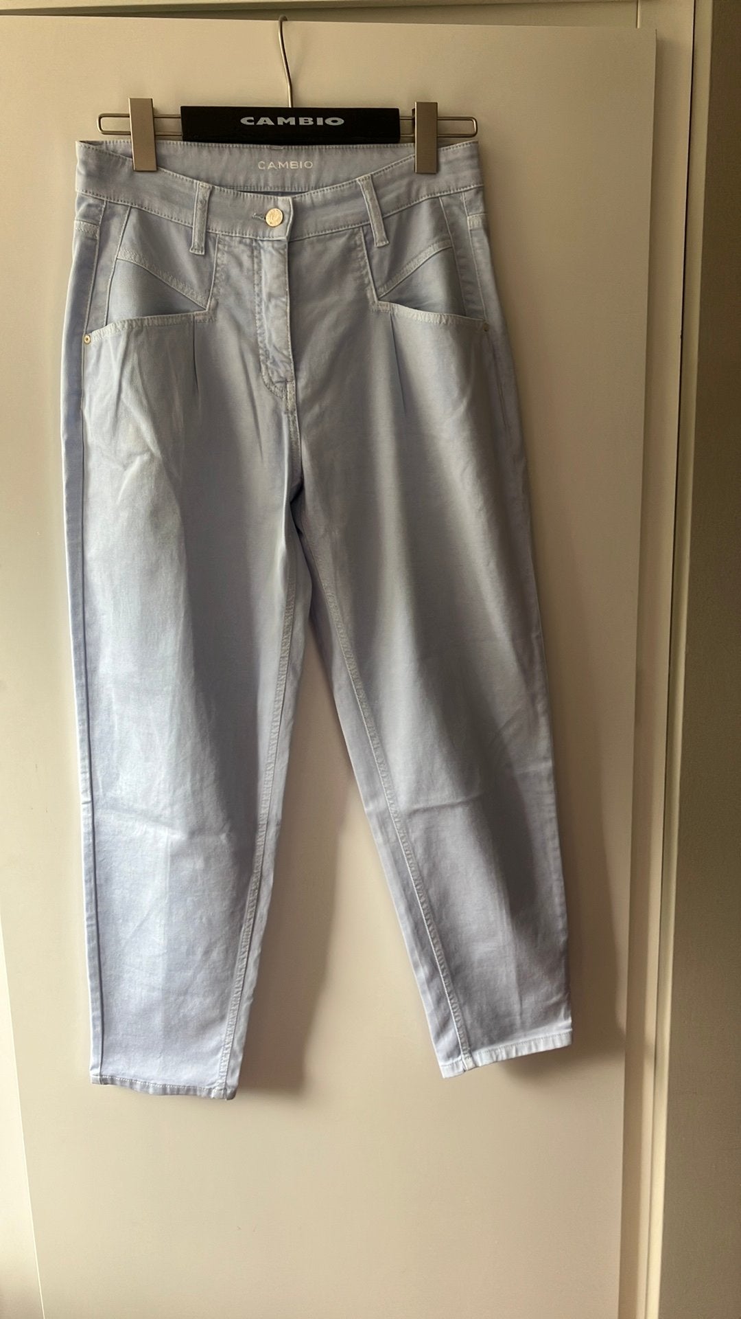 Cambio. Lichtblauwe broek. Kacie. Maat 36, Blauw, Ophalen of Verzenden, Zo goed als nieuw, Maat 36 (S)