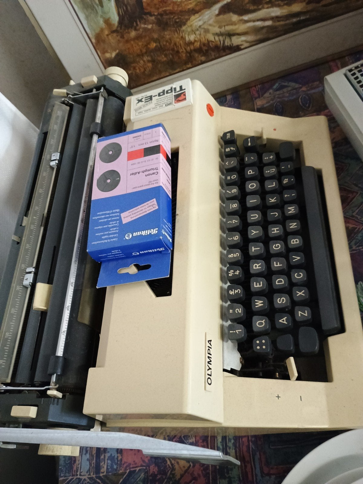 Typemachine merk Olimpia, Ophalen, Gebruikt