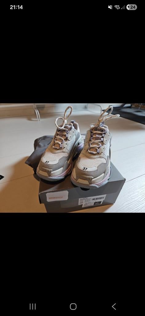 Balenciaga Triple S Pastel Maat 37, Ophalen of Verzenden, Zo goed als nieuw, Wit, Sneakers of Gympen