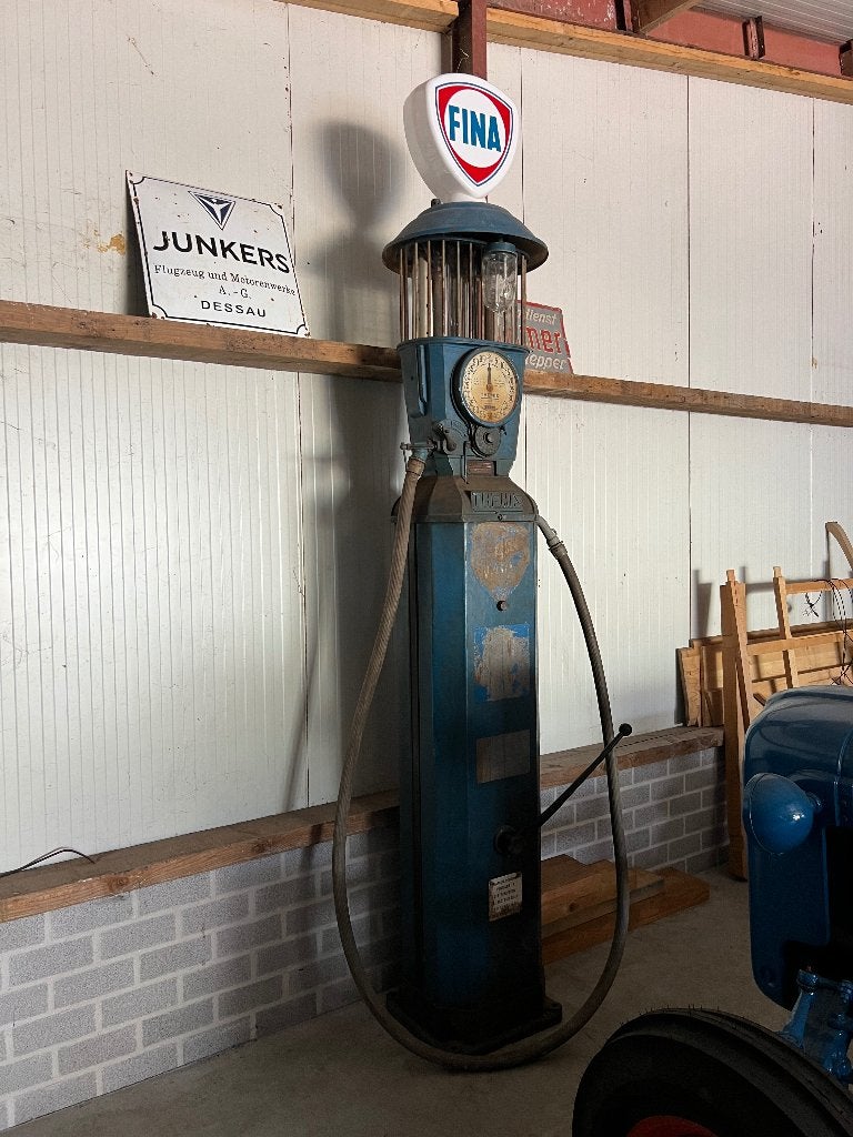 Oude benzinepomp mancave vintage oldtimer, Verzamelen, Ophalen, Gebruikt