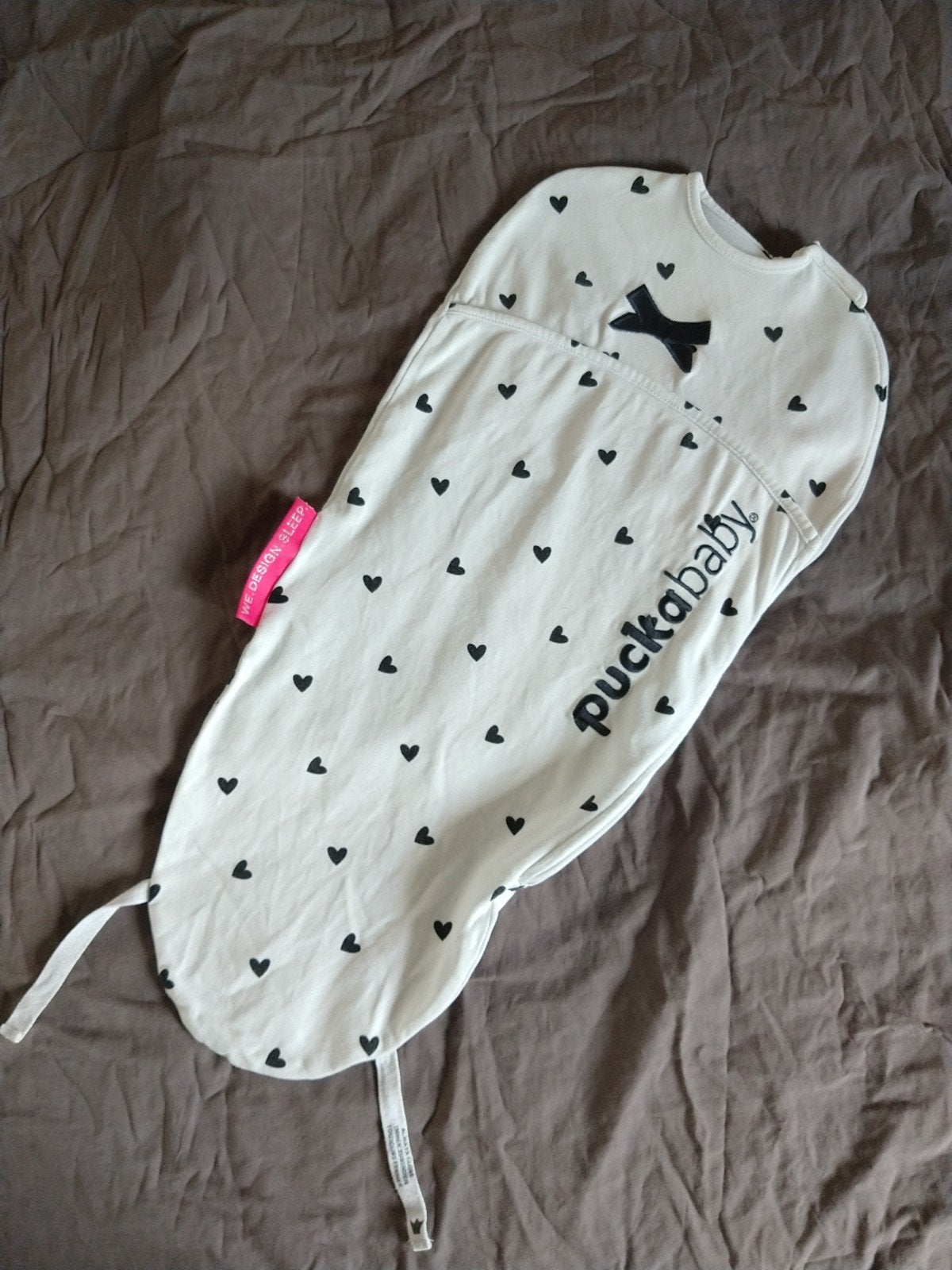 Puckababy Original Piep inbakerslaapzak 0-3m hartjes 0.5 TOG, Kinderen en Baby's, Bakerzak of Bakerdoek, Puckababy, Ophalen of Verzenden