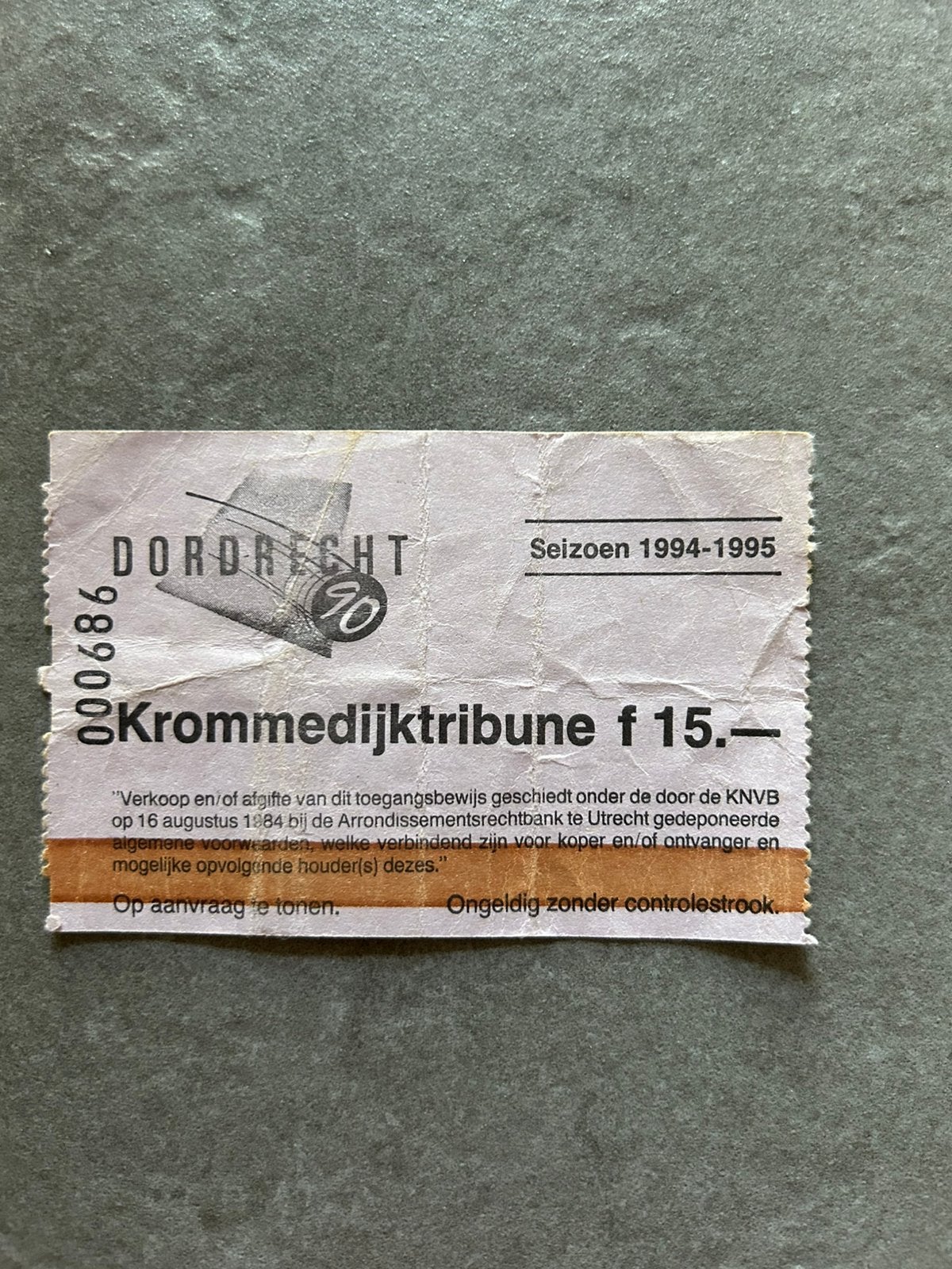 Dordrecht ‘90 - NAC 94-95 ticket, Verzamelen, Sportartikelen en Voetbal, Ophalen of Verzenden, Gebruikt, NAC Breda, Overige typen