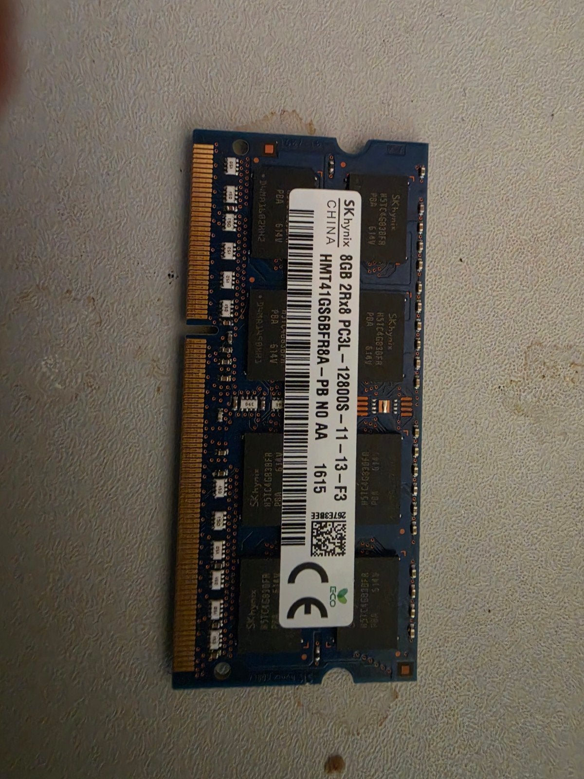 SK Hynix 8GB DDR3L RAM PC3L-12800S Laptop Geheugen, Gebruikt, 8 GB, DDR3, Ophalen of Verzenden