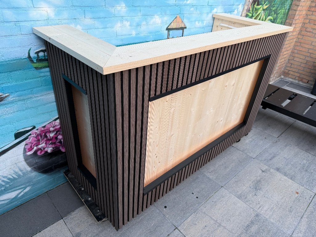 bar Steigerhout, met draadloze LED-verlichting., Ophalen, Nieuw