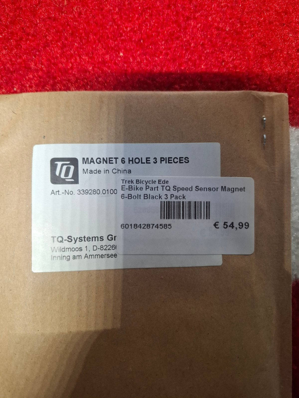 TQ E-Bike Snelheidssensor Magneet 6-Gaats Zwart (3 Stuks), Elektrische fiets, TQ, Overige materialen, Overige typen