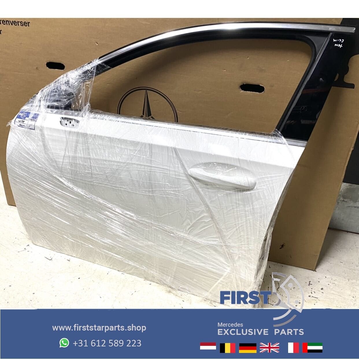 W177 DEUR COMPLEET PORTIER WIT LINKS VOOR Mercedes A Klasse, Gebruikt, -, Deur, Voor