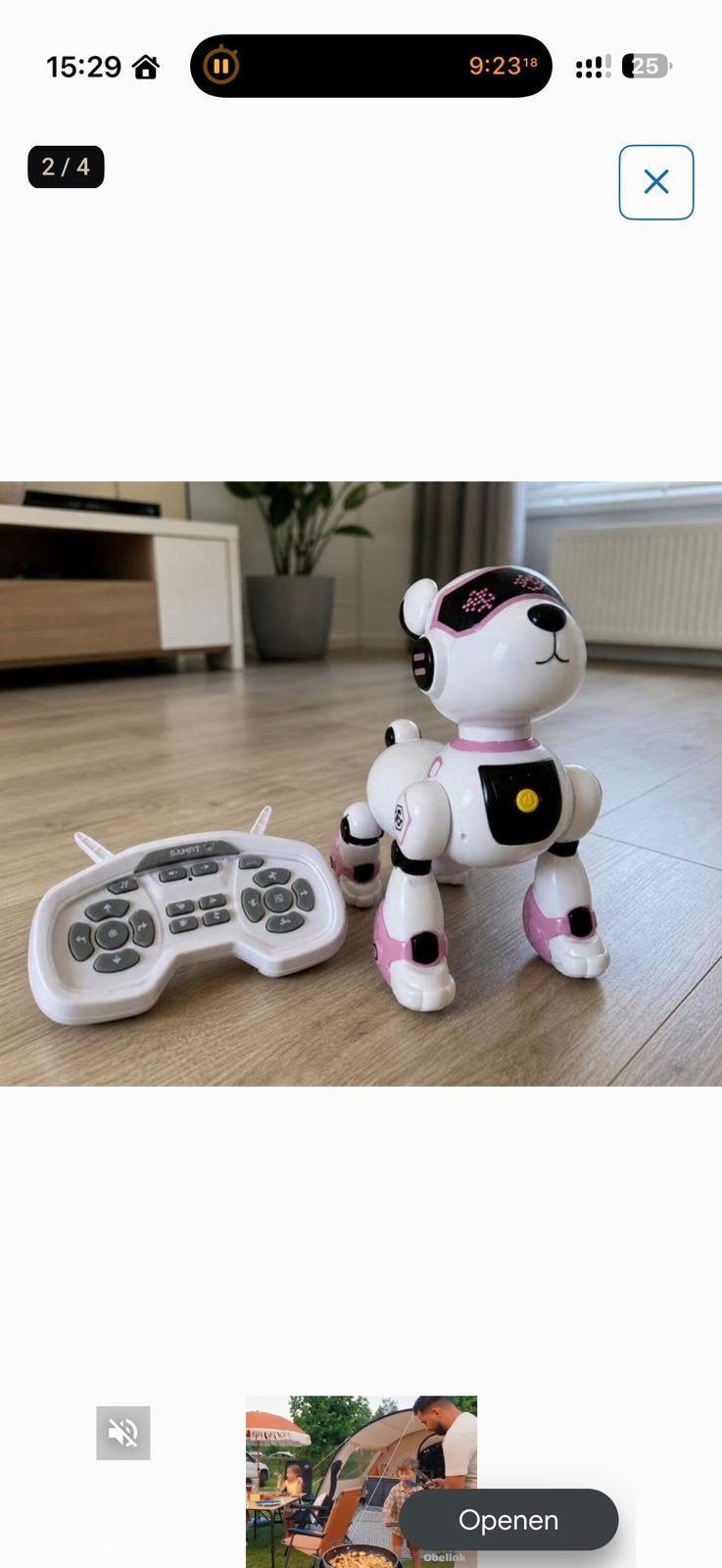 Robot hond met afstandsbediening – stunt & AI speelgoed, Ophalen of Verzenden, Zo goed als nieuw