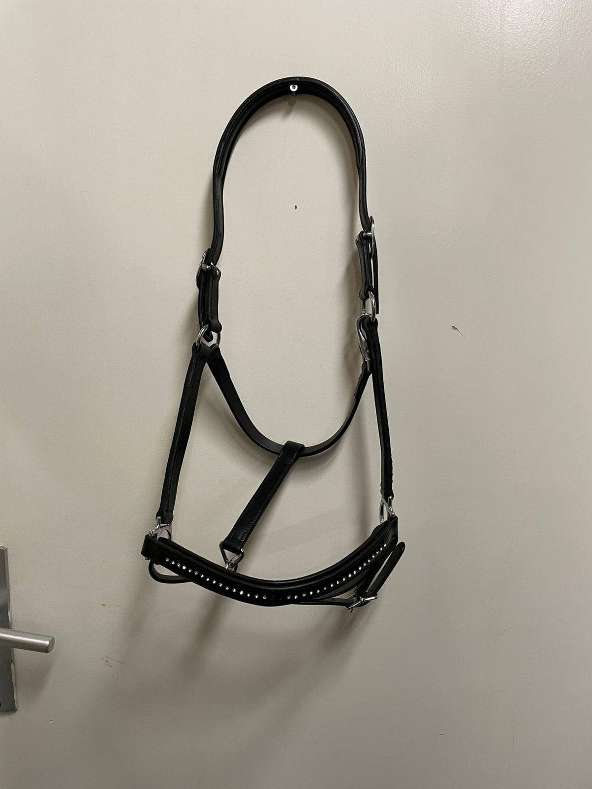 Harry’s horse halster leer full zwart met steentjes, Dieren en Toebehoren, Paarden en Pony's | Hoofdstellen en Tuigage, Nieuw