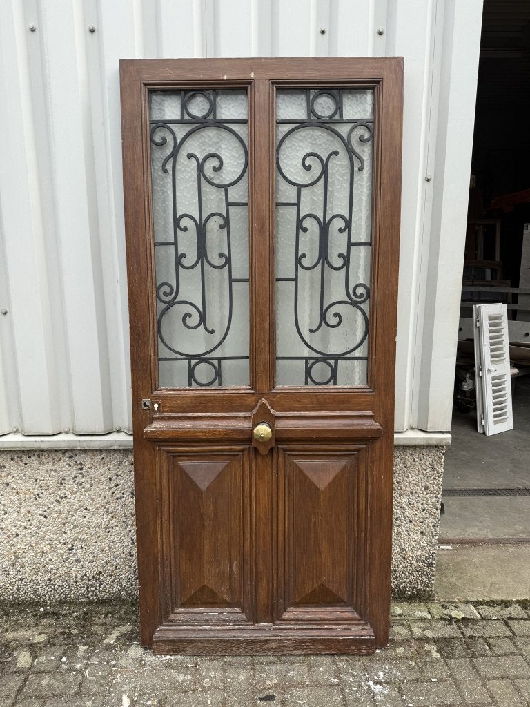 Antieke eiken franse voordeur 98 x 218, La belle porte, Jurgen.hoogenboezem@gmail.com, 80 tot 100 cm, 215 cm of meer