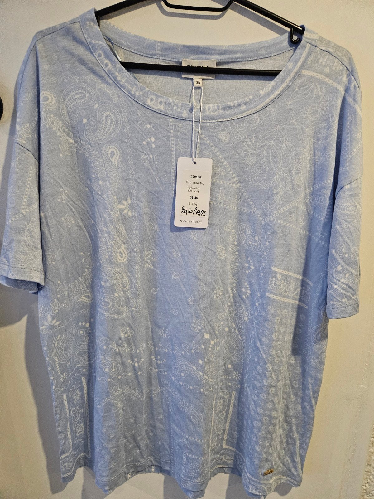 Cyell pyjamashirt met paisley print - Maat 38, Cyell, Ophalen of Verzenden, Nieuw, Maat 38/40 (M)