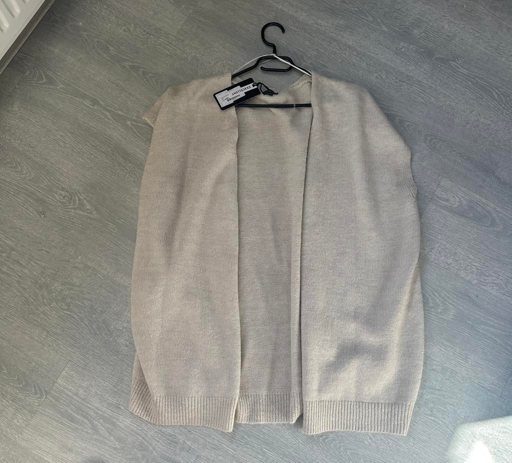 Exxcellent gebreid vest maat 50/52, Kleding | Dames, Grote Maten, Ophalen of Verzenden, Nieuw, Beige, Trui of Vest