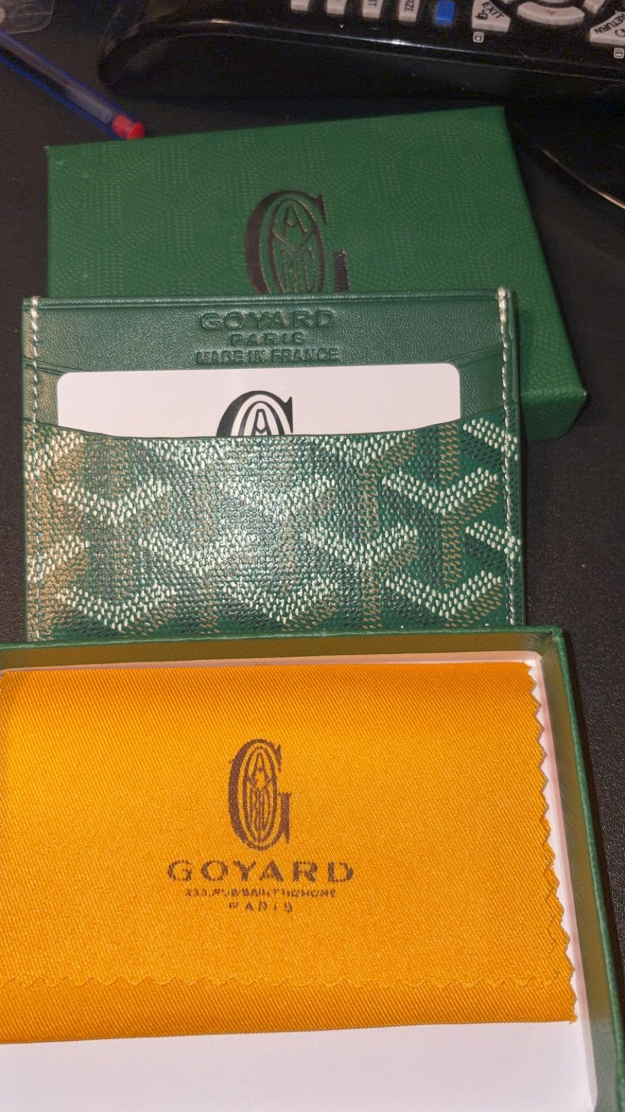 Goyard Portemonnee Unisex - Perfect voor Pasjes, Ophalen, Zo goed als nieuw, Groen, Overige merken