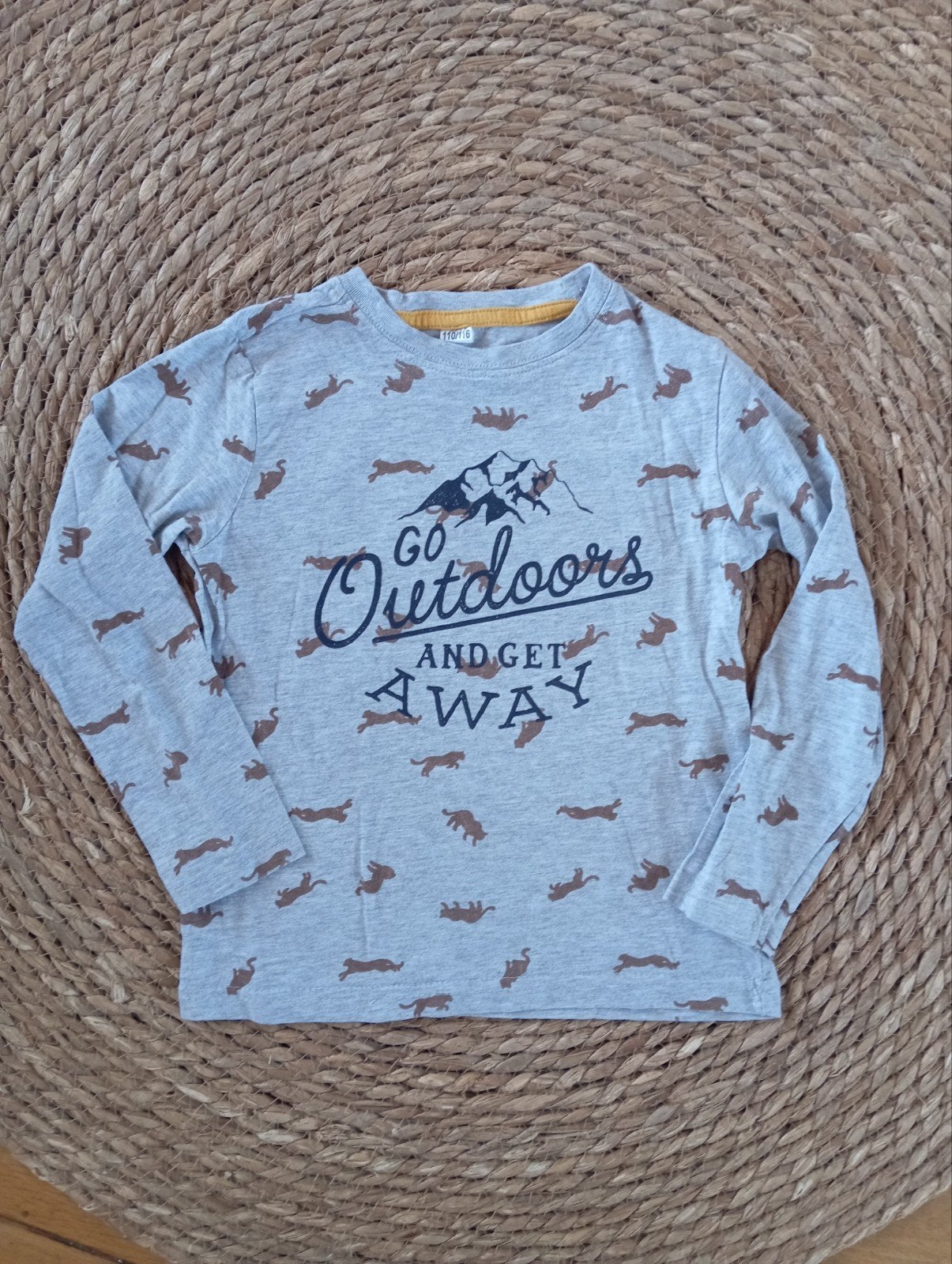 Zeeman Shirt "Go Outdoors" Maat 110/116, Kinderen en Baby's, Kinderkleding | Maat 110, Ophalen of Verzenden, Zeeman, Jongen, Shirt of Longsleeve