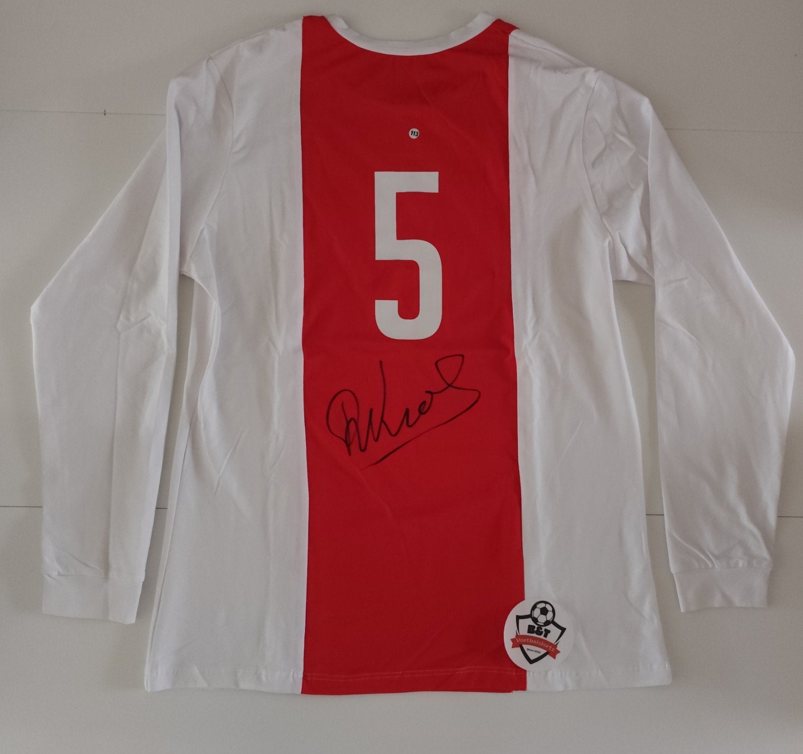 Gesigneerd Ruud Krol shirt - Ajax nummer 5, Shirt, Verzenden, Onbekend, Zo goed als nieuw