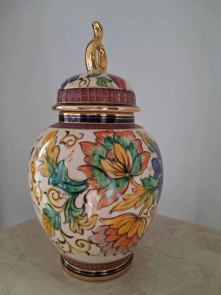 H. BEQUET DEKSEL VAAS VINTAGE, Antiek en Kunst, Ophalen of Verzenden