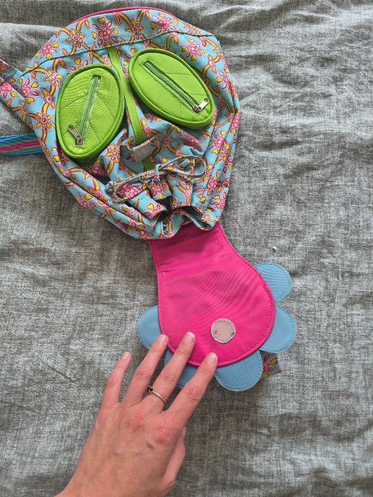 Oilily kinderrugzakje met bloemenprint, Ophalen of Verzenden, Gebruikt, Blauw, Oilily