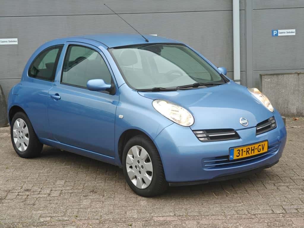 Nissan Micra 1.2 59KW 3DR 2005 Blauw, Auto's, Voorwielaandrijving, Stof, 4 cilinders, Blauw