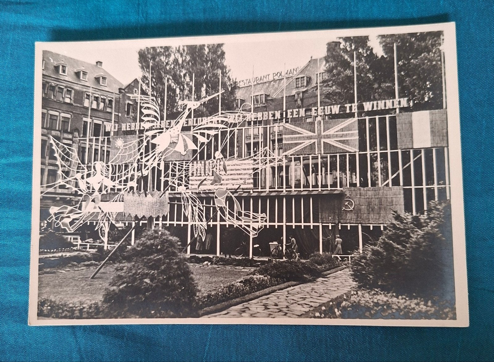 blanco kaart bevrijdingsfeest 1945 damplantsoen, Ophalen of Verzenden, Landmacht, Nederland, Foto of Poster