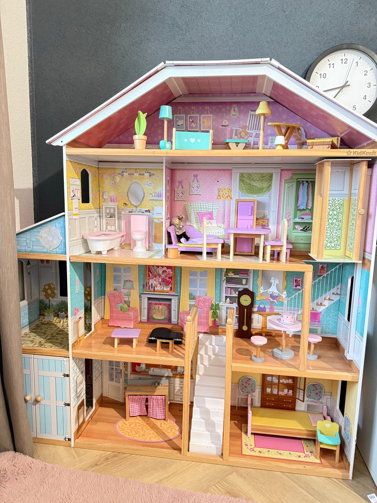 KidKraft Houten Poppenhuis met Meubels - Zo goed als nieuw