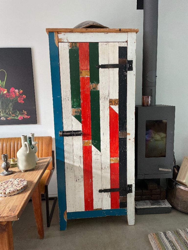 Mooie grote kast in de stijl van Piet Hein Eek, Huis en Inrichting, Kasten | Overige, Ophalen, Gebruikt