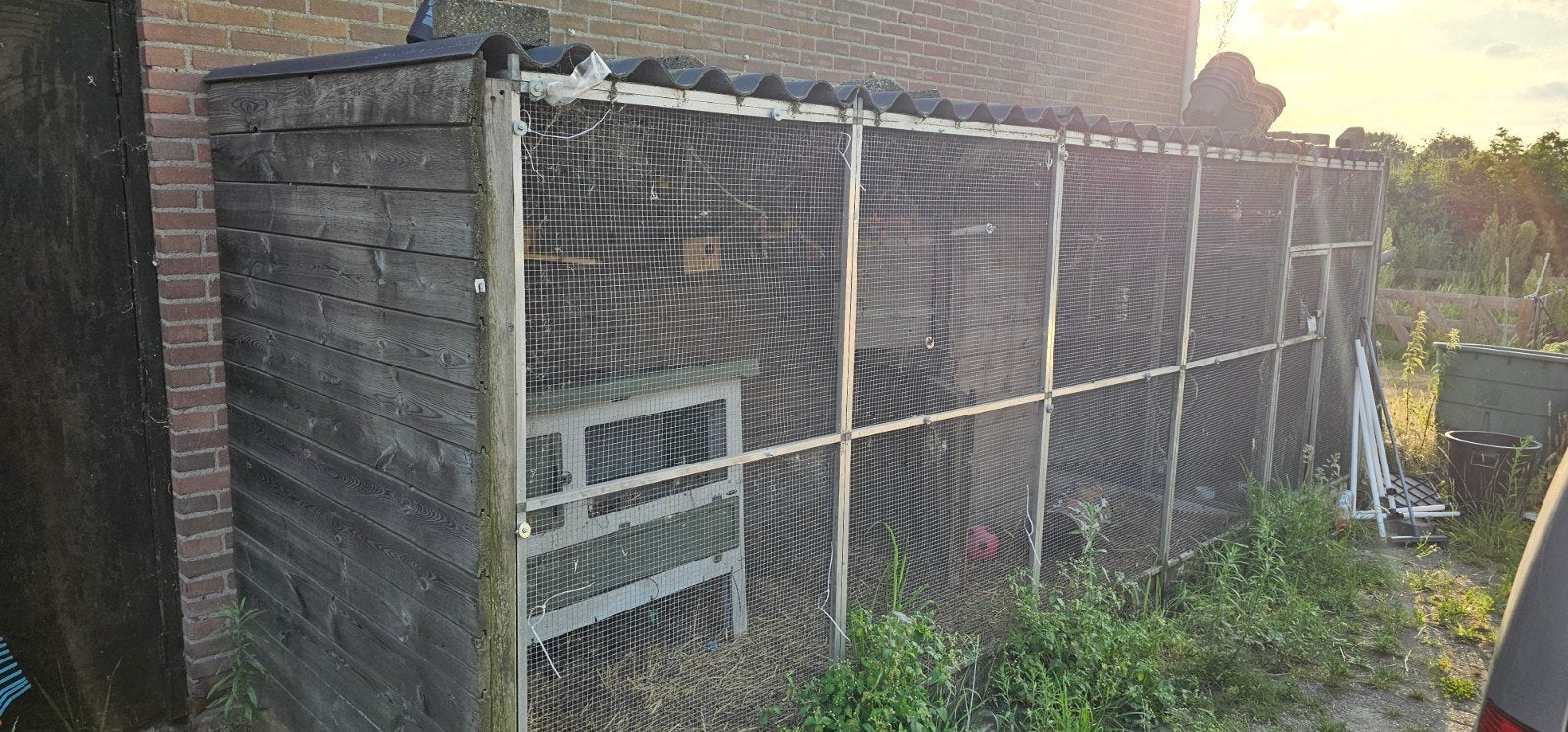 voiliere 5 bij 1.5 geschikt voor vogels kippen konijnen, Ophalen, Gebruikt, Aluminium, Volière