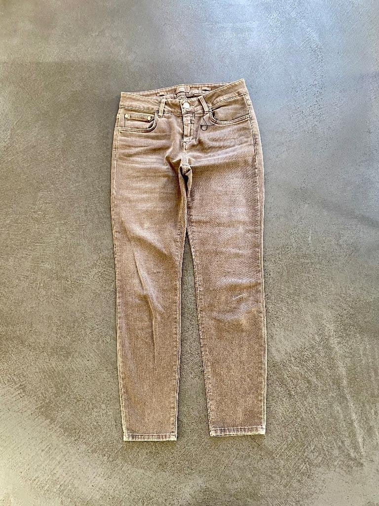 J595 Closed maat W27=XS=34 Jeans spijkerbroek broek bruin, Kleding | Dames, Overige kleuren, Closed, Ophalen of Verzenden, Zo goed als nieuw