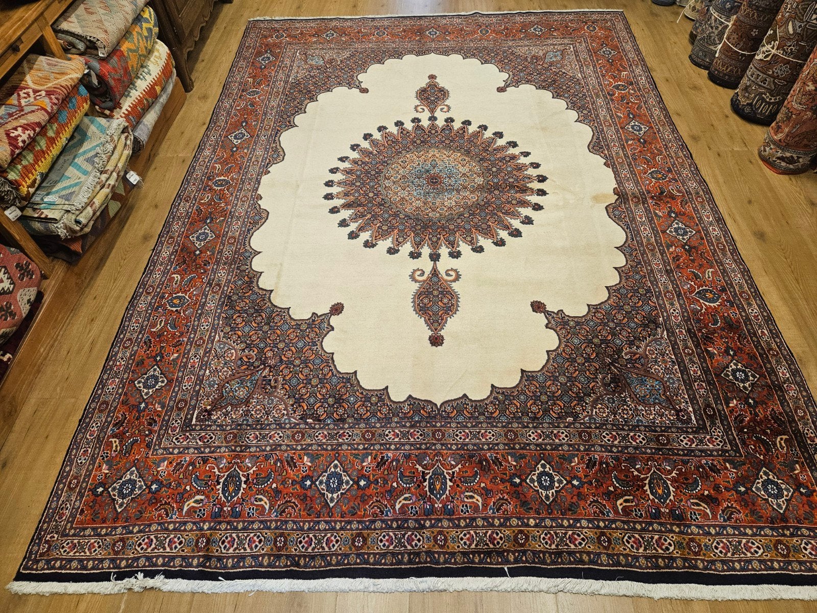 Handgeknoopt perzisch tapijt moud 347x250, Info@SlatsAntiek.nl, Perzisch, Vof Slats Antiek, Ophalen of Verzenden