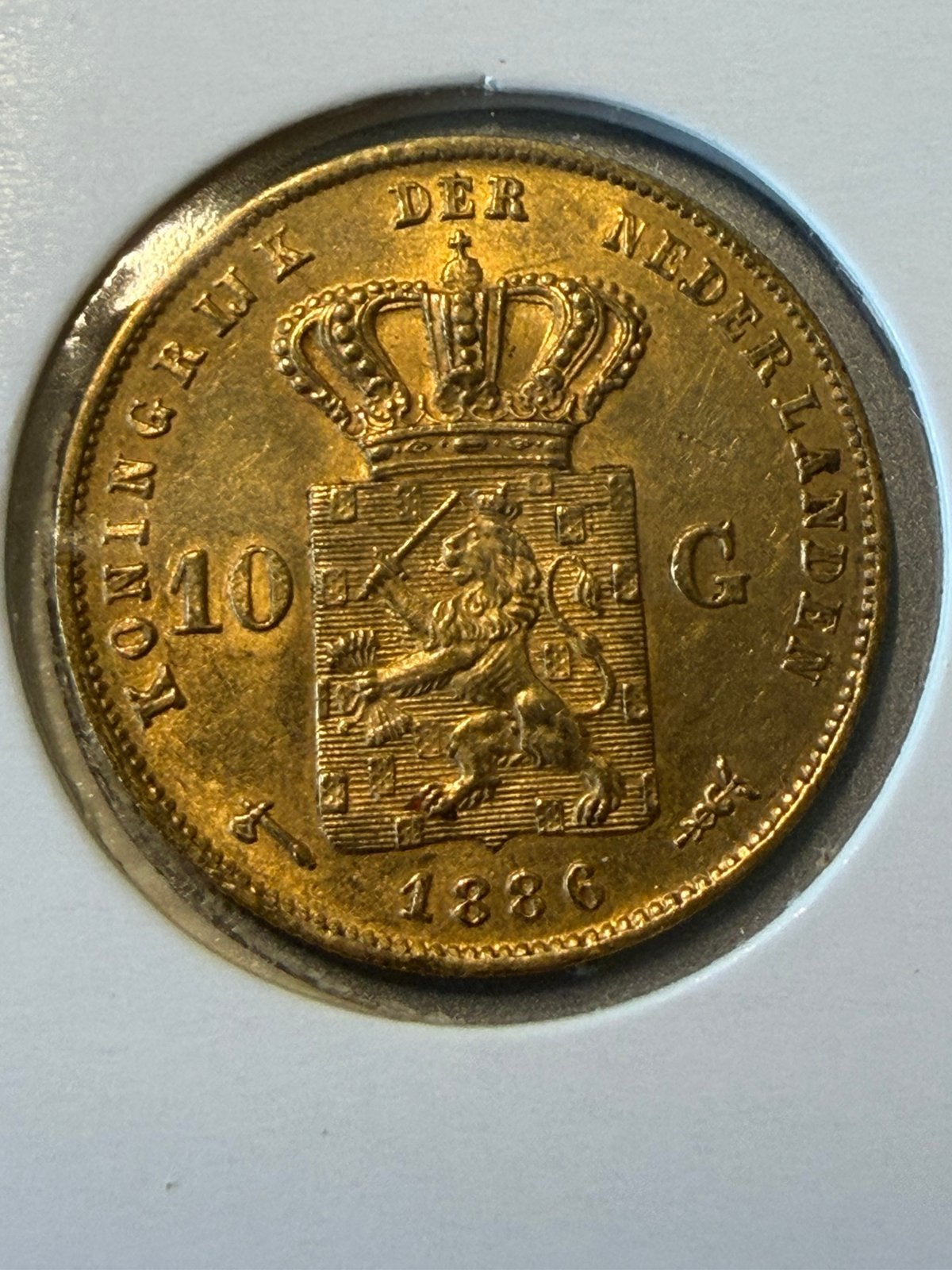 Gouden tientje 1886, Postzegels en Munten, Ophalen of Verzenden, Koning Willem III, 10 gulden, Goud
