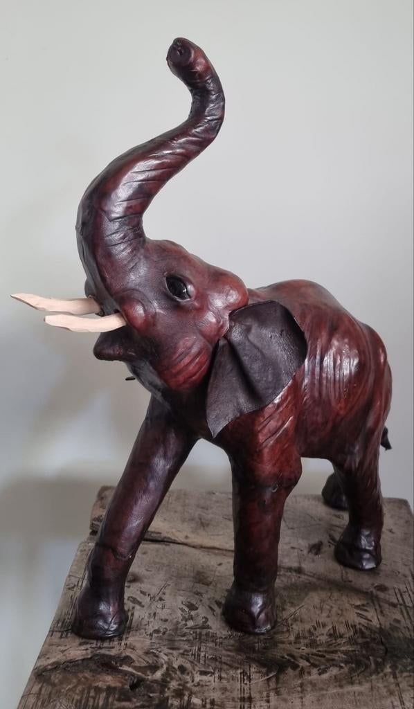 Vintage olifant leer, Antiek en Kunst, Ophalen of Verzenden