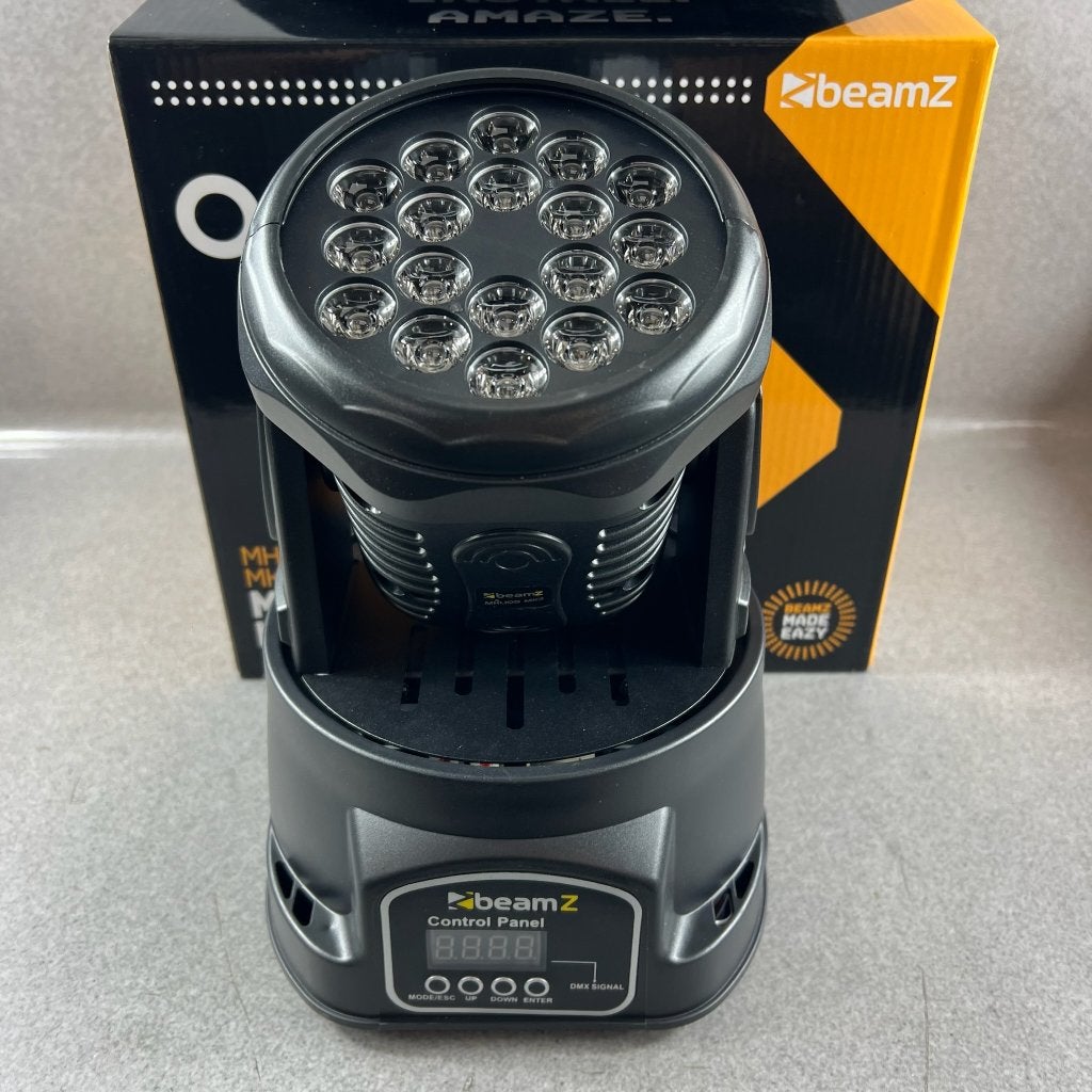 Beamz Discolamp MHL108 MK 3 Wash 18x3W | doos | 409722, Ophalen of Verzenden, Nieuw, Licht, Geluidgestuurd