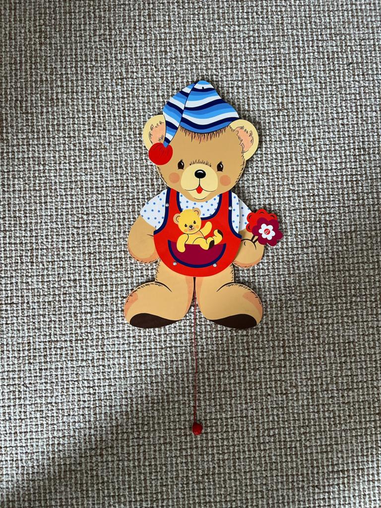 Te koop: houten trekpop, beer, kinderen. Wanddecoratie., Ophalen of Verzenden, Nieuw, Overige typen