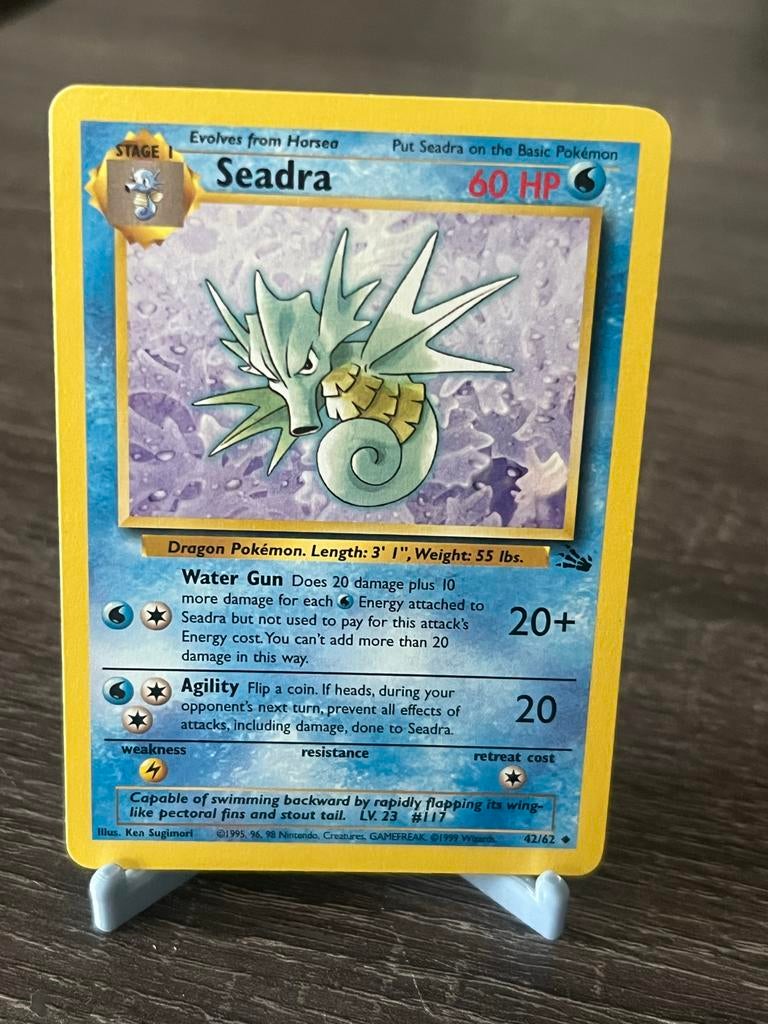 Seadra (42/62) - Fossil - EX/Good, Ophalen of Verzenden, Gebruikt, Losse kaart
