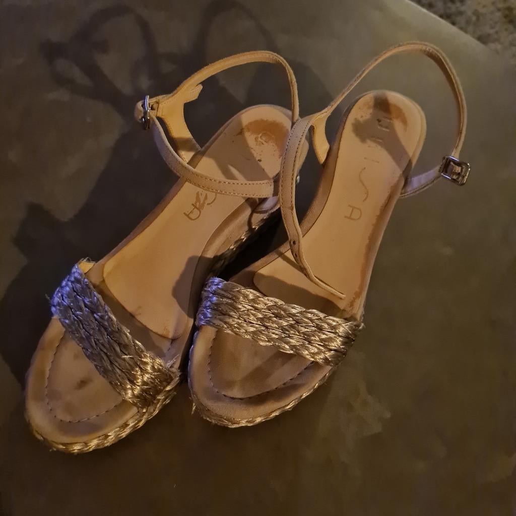 Open zomer espadrilles maat 37, Ophalen, Beige, Espadrilles of Moccasins, Unisa