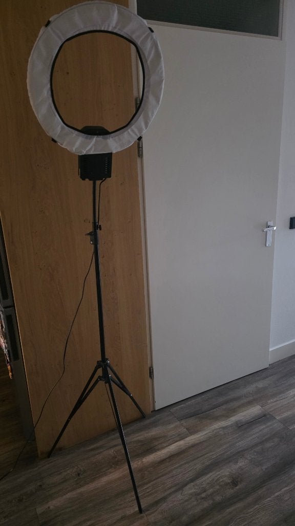 Fluorescent Ring Light, Ophalen, Overige typen, Zo goed als nieuw, Inclusief statief