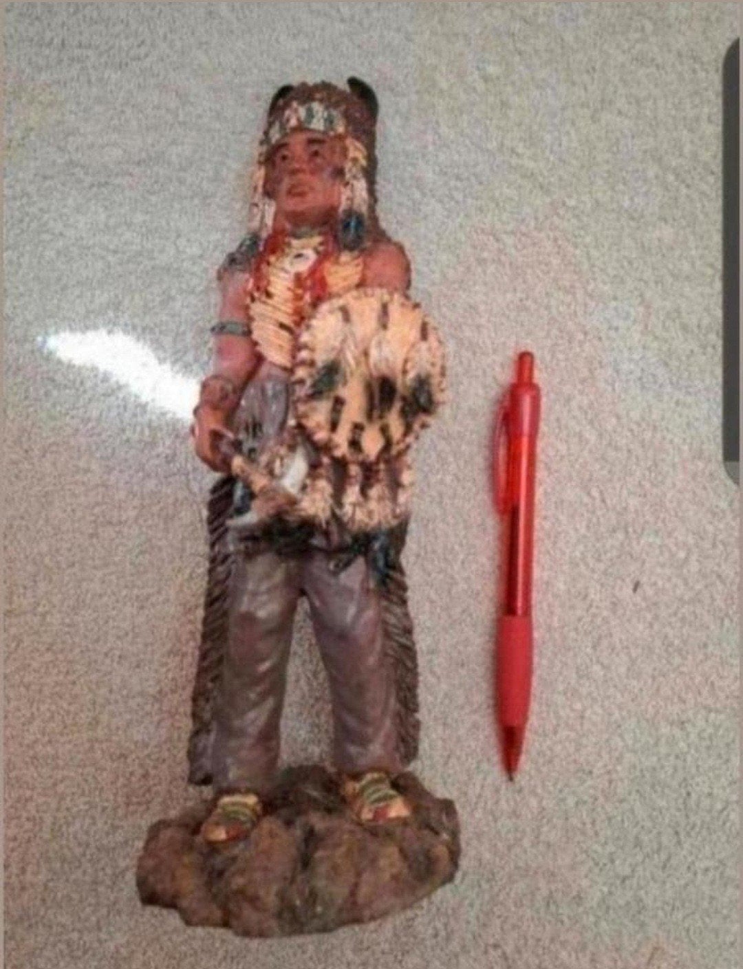 Indianen beeldje - Gedetailleerd en uniek decoratiestuk, Verzamelen, Ophalen of Verzenden, Zo goed als nieuw, Dier