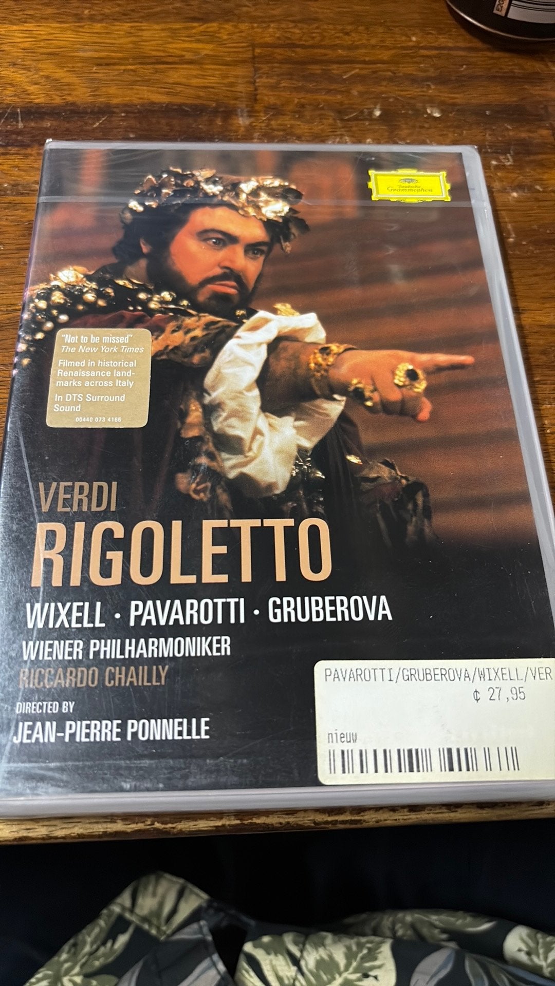 Verdi Rigoletto DVD - Pavarotti, Gruberova, Wixell, Alle leeftijden, Ophalen of Verzenden, Nieuw in verpakking