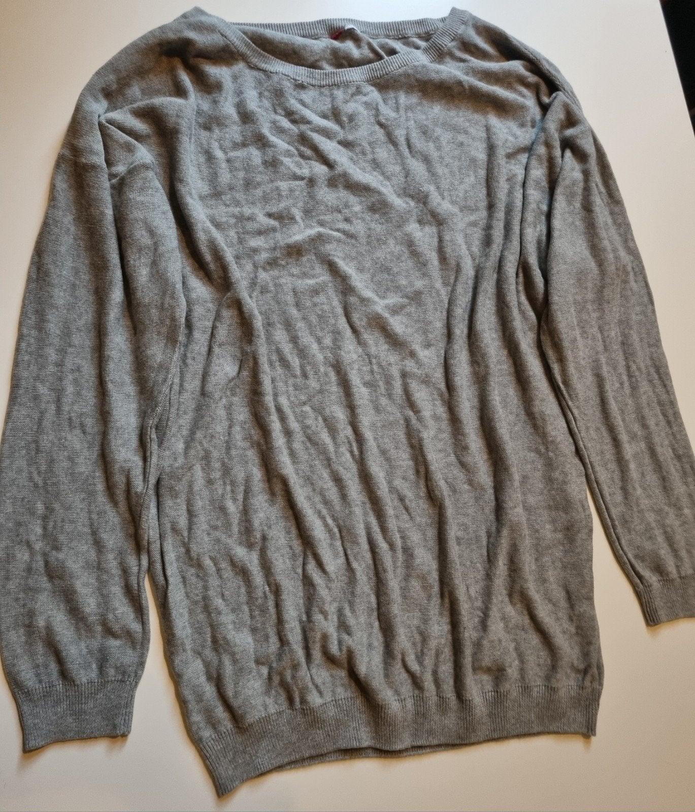 Lichtgrijze trui, Ophalen of Verzenden, Gedragen, Maat 46/48 (XL) of groter, Grijs