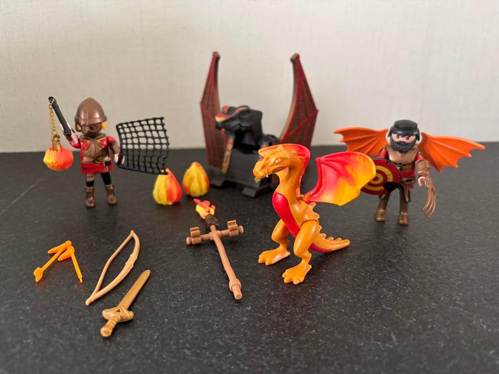Playmobil Drakenridders met Katapult en Accessoires, Ophalen of Verzenden, Gebruikt, Jongen of Meisje